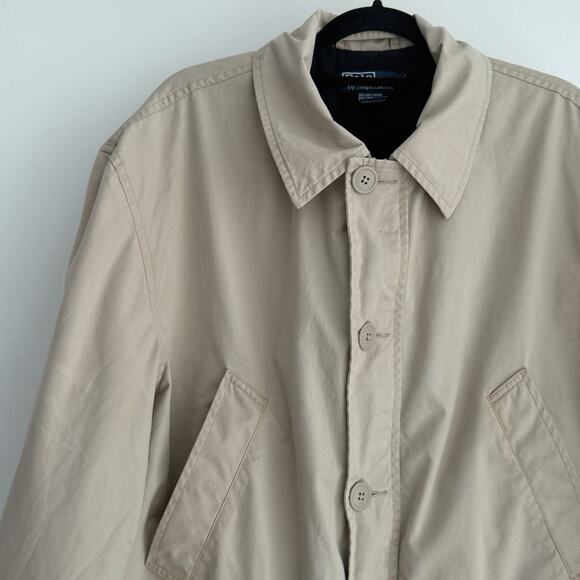 Ralph Lauren Coat Mens XL Beige Chore Barn Fleece Lined Utility Pocket Jacket - Picture 2 of 10